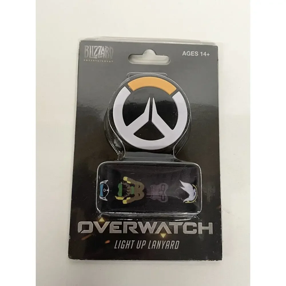 Overwatch‎ Logo Light Up Lanyard Tracer Reaper Widowmaker Winston 2 Sided Black